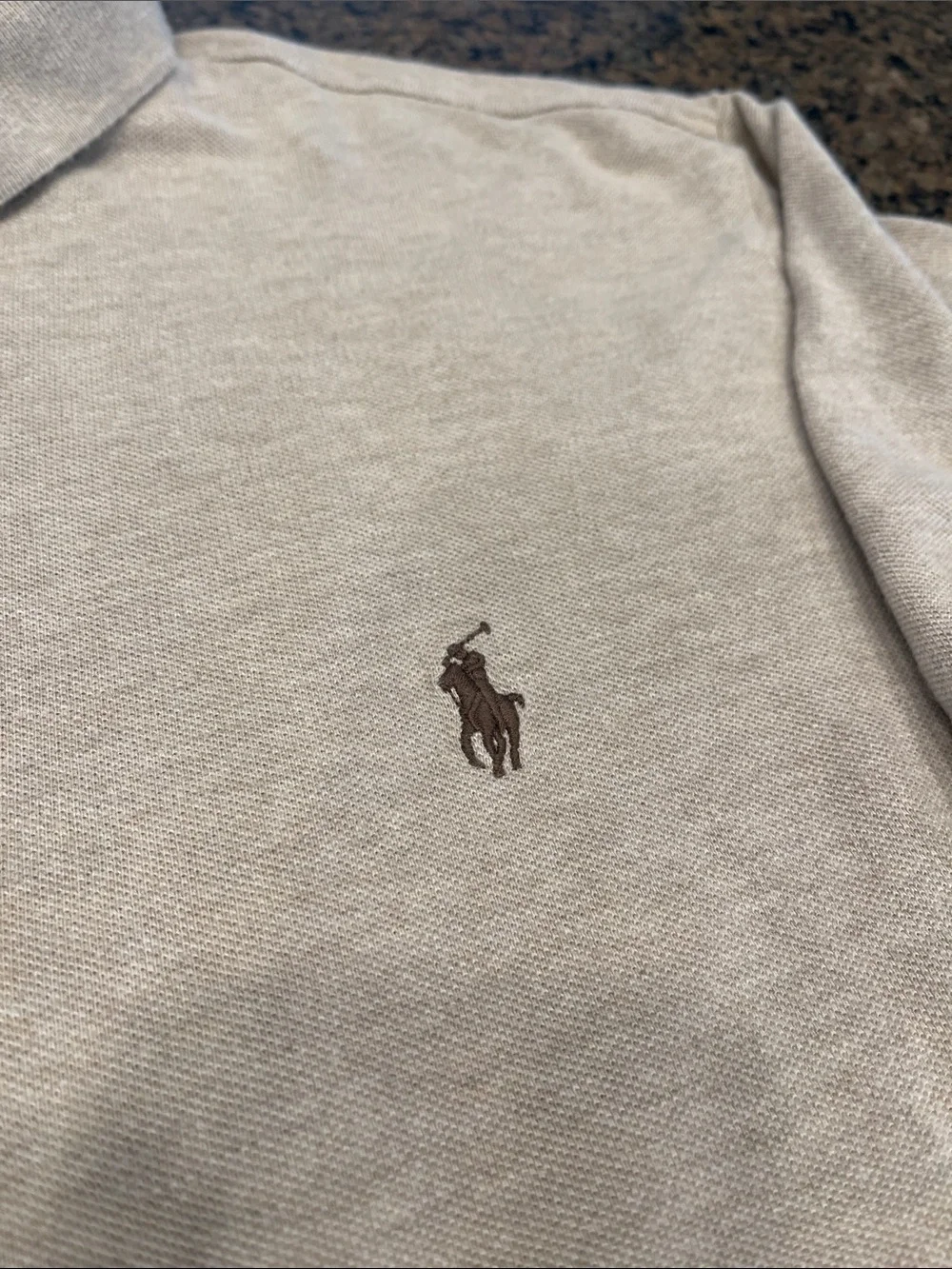Polo by Ralph Lauren Light Gray Short-Sleeve Polo with Embroidered Pony